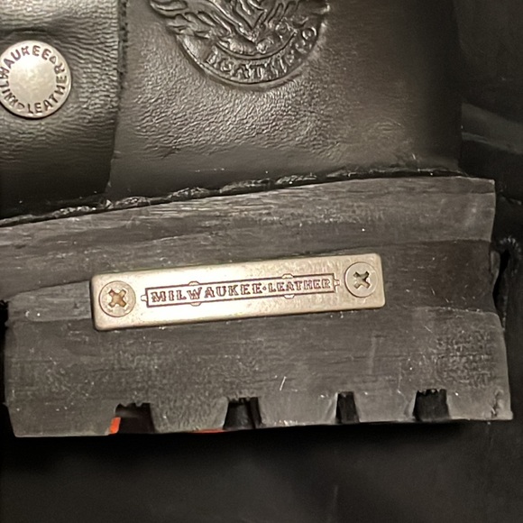 Milwaukee Leather Harness Motorcycle/Biker Riding Boots Black 8.5 - Picture 7 of 12